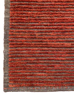 Full view of New Persian Gabbeh rug from Iran / Persia, 210 × 143 cm in Red tones