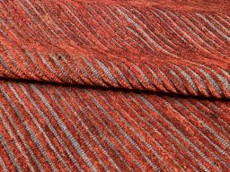 Backside of handmade New Persian Gabbeh rug showing knot structure and weave density