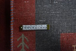 Close-up detail of New Persian Gabbeh rug from Iran / Persia showing Wool weave