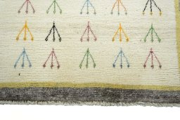 Central medallion detail of New Persian Gabbeh rug from Iran / Persia