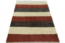 Surface texture of New Persian Gabbeh rug with natural Wool and intricate pattern