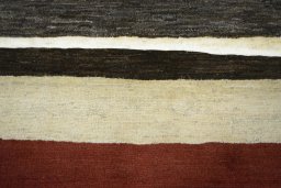 Full view of New Persian Gabbeh rug from Iran / Persia, 146 × 102 cm in Multi Color tones