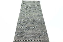 Close-up detail of New Persian Gabbeh rug from Iran / Persia showing Wool weave