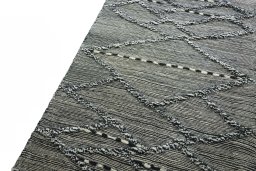 Surface texture of New Persian Gabbeh rug with natural Wool and intricate pattern