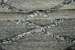 Full view of New Persian Gabbeh rug from Iran / Persia, 199 × 84 cm in Gray tones