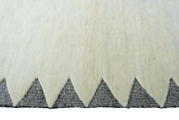 Close-up detail of New Persian Gabbeh rug from Iran / Persia showing Wool weave