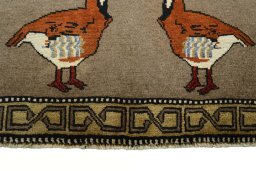 Central medallion detail of 2000s Persian Gabbeh rug from Iran / Persia