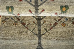 Full view of New Persian Gabbeh rug from Iran / Persia, 150 × 101 cm in Multi Color tones