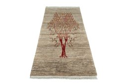 Surface texture of New Persian Gabbeh rug with natural Wool and intricate pattern