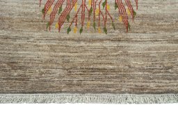 Central medallion detail of New Persian Gabbeh rug from Iran / Persia