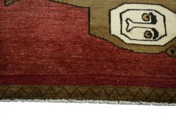 Central medallion detail of 2000s Persian Gabbeh rug from Iran / Persia