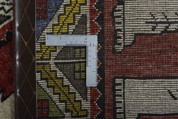 Close-up detail of 2000s Persian Gabbeh rug from Iran / Persia showing Wool weave