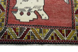Central medallion detail of 2000s Persian Gabbeh rug from Iran / Persia