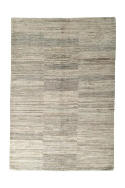 Full view of New Persian Gabbeh rug from Iran / Persia, 295 × 203 cm in Gray tones