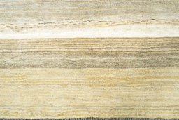 Full view of New Persian Gabbeh rug from Iran / Persia, 145 × 102 cm in Beige tones