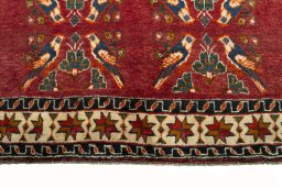 Central medallion detail of 2000s Persian Gabbeh rug from Iran / Persia