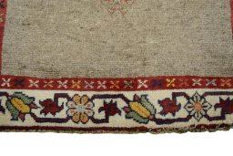 Central medallion detail of 2000s Persian Gabbeh rug from Iran / Persia