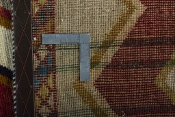Close-up detail of 2000s Persian Gabbeh rug from Iran / Persia showing Wool weave