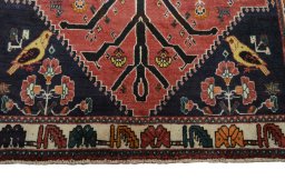 Central medallion detail of 2000s Persian Gabbeh rug from Iran / Persia