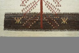 Central medallion detail of New Persian Gabbeh rug from Iran / Persia