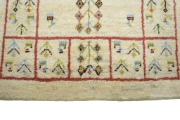 Central medallion detail of New Persian Gabbeh rug from Iran / Persia