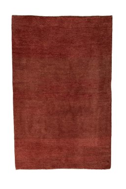 Full view of New Persian Gabbeh rug from Iran / Persia, 130 × 83 cm in Red tones