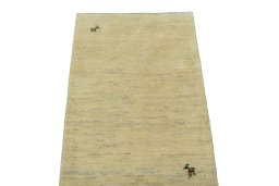 Surface texture of New Persian Gabbeh rug with natural Wool and intricate pattern