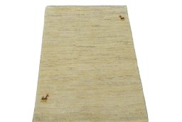 Surface texture of New Persian Gabbeh rug with natural Wool and intricate pattern