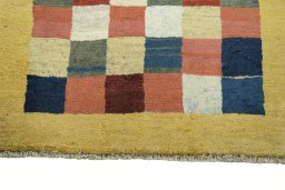 Central medallion detail of New Persian Gabbeh rug from Iran / Persia