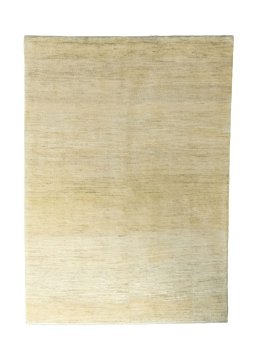 Full view of New Persian Gabbeh rug from Iran / Persia, 205 × 146 cm in Beige tones