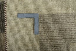 Close-up detail of New Persian Gabbeh rug from Iran / Persia showing Wool weave