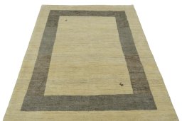 Surface texture of New Persian Gabbeh rug with natural Wool and intricate pattern