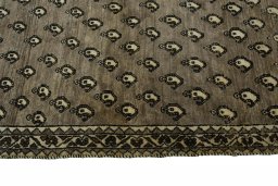 Close-up detail of 2000s Persian Gabbeh rug from Iran / Persia showing Wool weave