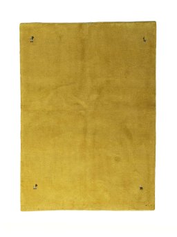 Full view of New Persian Gabbeh rug from Iran / Persia, 210 × 153 cm in Yellow tones