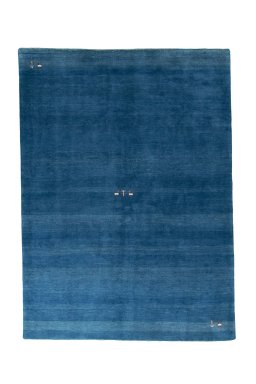 Full view of New Persian Gabbeh rug from Iran / Persia, 245 × 178 cm in Blue tones