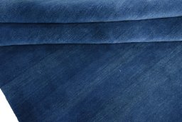 Full view of New Persian Gabbeh rug from Iran / Persia, 245 × 178 cm in Blue tones