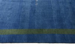 Close-up detail of New Persian Gabbeh rug from Iran / Persia showing Wool weave