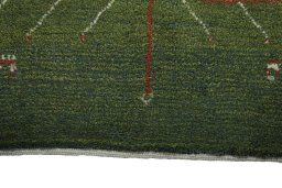 Central medallion detail of New Persian Gabbeh rug from Iran / Persia