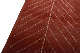 Backside of handmade New Persian Gabbeh rug showing knot structure and weave density