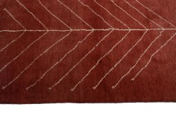 Close-up detail of New Persian Gabbeh rug from Iran / Persia showing Wool weave