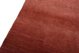 Backside of handmade New Persian Gabbeh rug showing knot structure and weave density