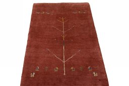 Surface texture of New Persian Gabbeh rug with natural Wool and intricate pattern