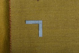 Close-up detail of New Persian Gabbeh rug from Iran / Persia showing Wool weave