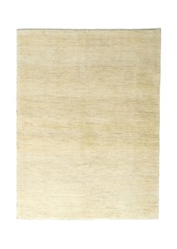 Full view of New Persian Gabbeh rug from Iran / Persia, 202 × 153 cm in Beige tones