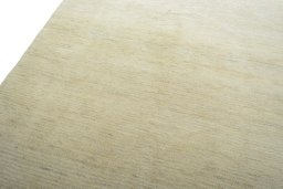 Backside of handmade New Persian Gabbeh rug showing knot structure and weave density