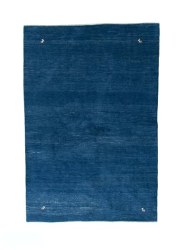 Full view of New Persian Gabbeh rug from Iran / Persia, 215 × 145 cm in Blue tones