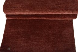Full view of New Persian Gabbeh rug from Iran / Persia, 196 × 85 cm in Red tones