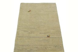 Surface texture of New Persian Gabbeh rug with natural Wool and intricate pattern
