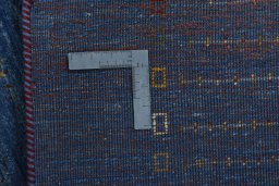 Close-up detail of New Persian Gabbeh rug from Iran / Persia showing Wool weave