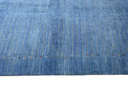 Close-up detail of New Persian Gabbeh rug from Iran / Persia showing Wool weave